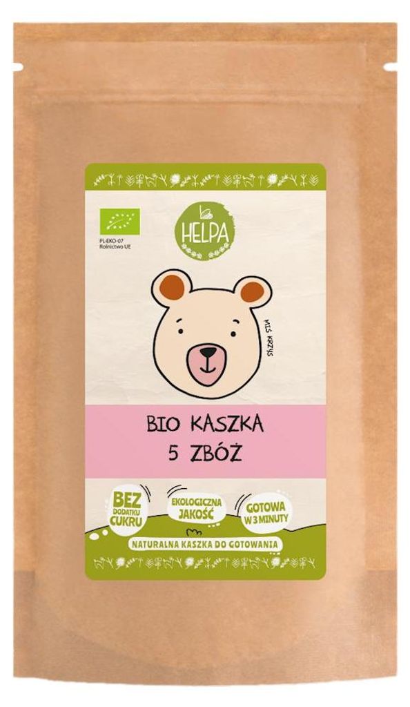 KASZKA 5 ZBÓŻ BEZ DODATKU CUKRÓW BIO 200 g - HELPA