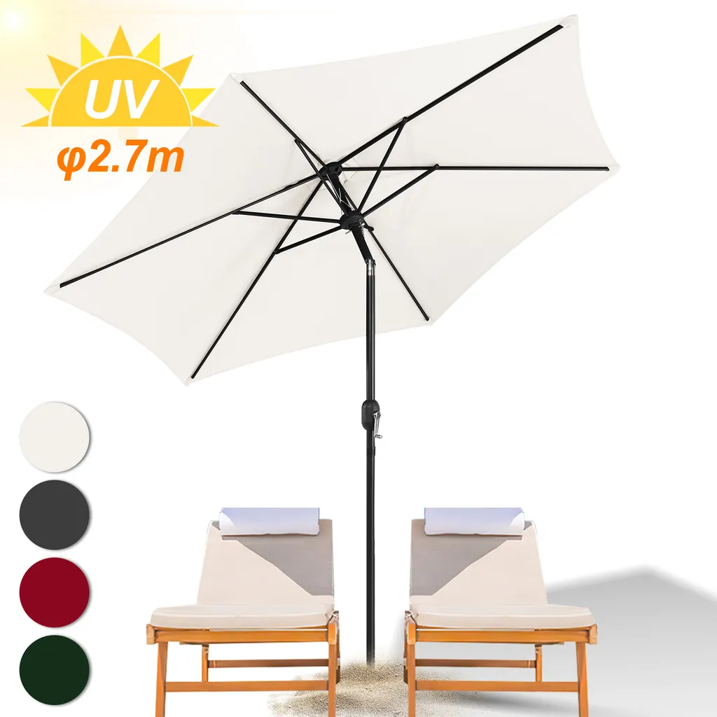 Vivi l'Estate con l'Ombrellone TolleTour 2,7m Beige | Girevole 360° - 1