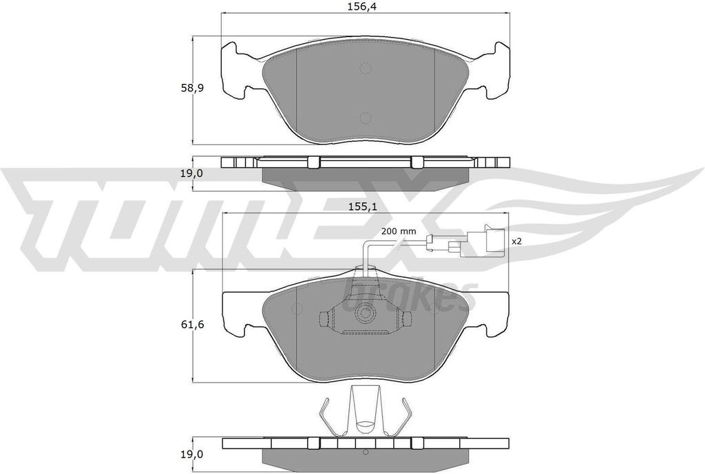 TOMEX brakes Bremsbeläge Satz Vorne Bremsklötze für FIAT PUNTO (188) TX 11-84