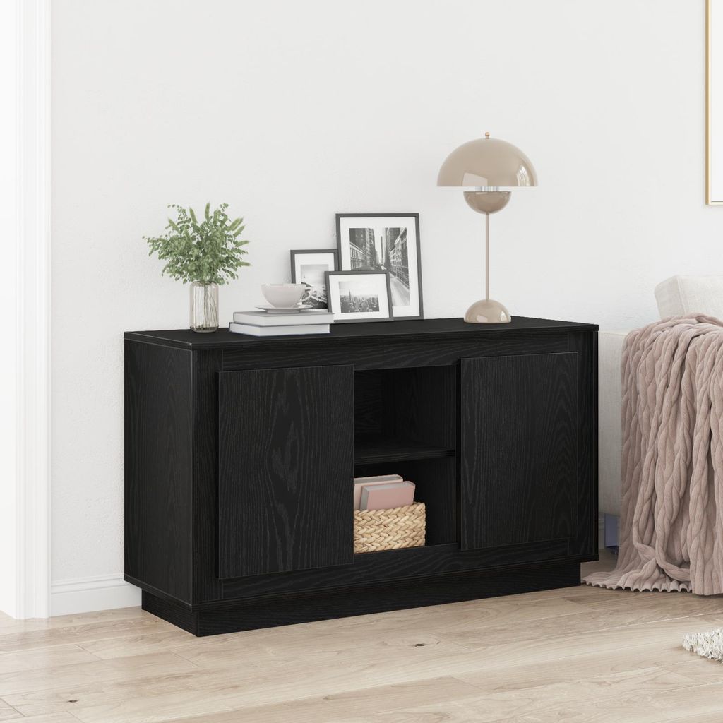 Maison Exclusive - Sideboard Schwarz Eichen-Optik 102 x 35 x 60 cm Holzwerkstoff