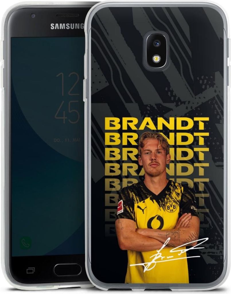 DeinDesign Handyhülle für Samsung Galaxy J3 Duos (2017) Silikon Hülle Case Smartphone Schutzhülle BVB Borussia Dortmund Julian Brandt