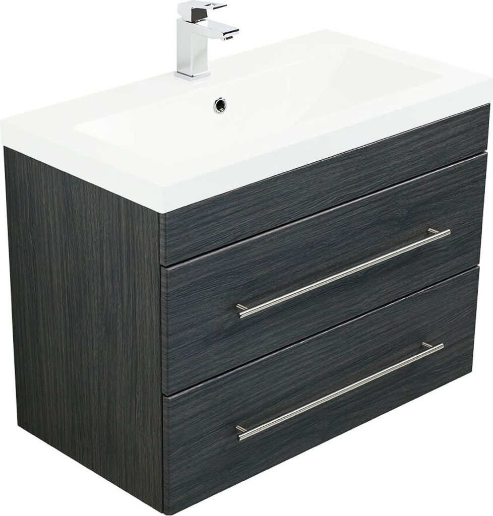 Badmöbel Infinity 850 SoftClose anthrazit gemasert : Produktbild 