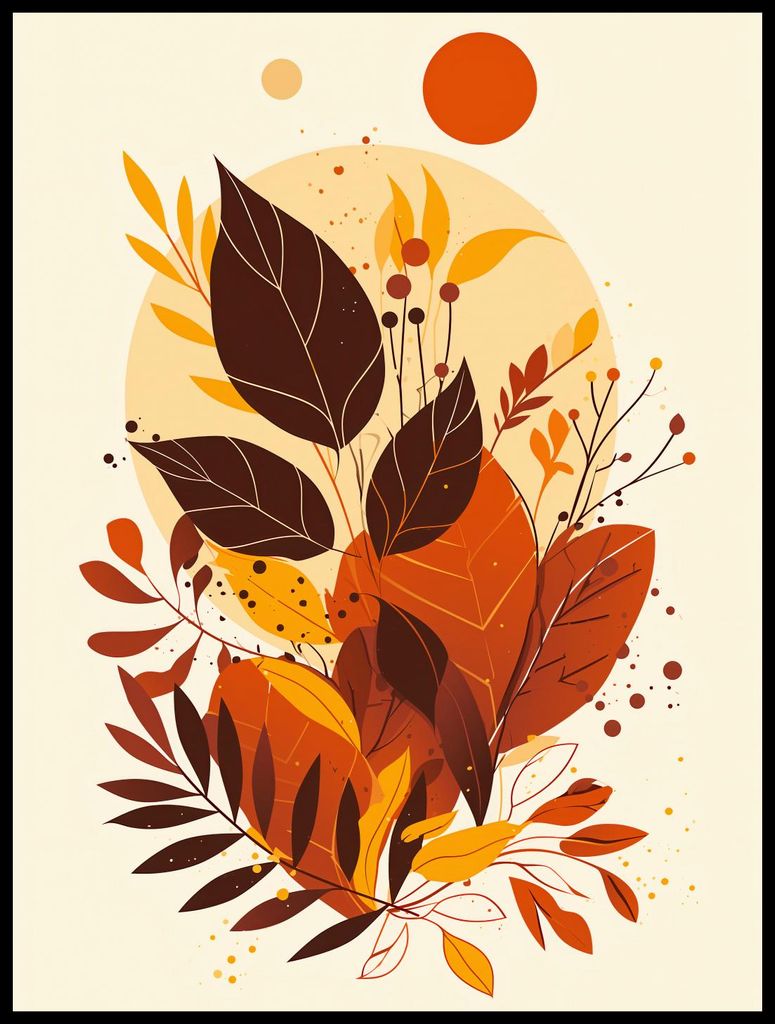 Plakat 60x80cm Bunte Gesichter des Herbstes