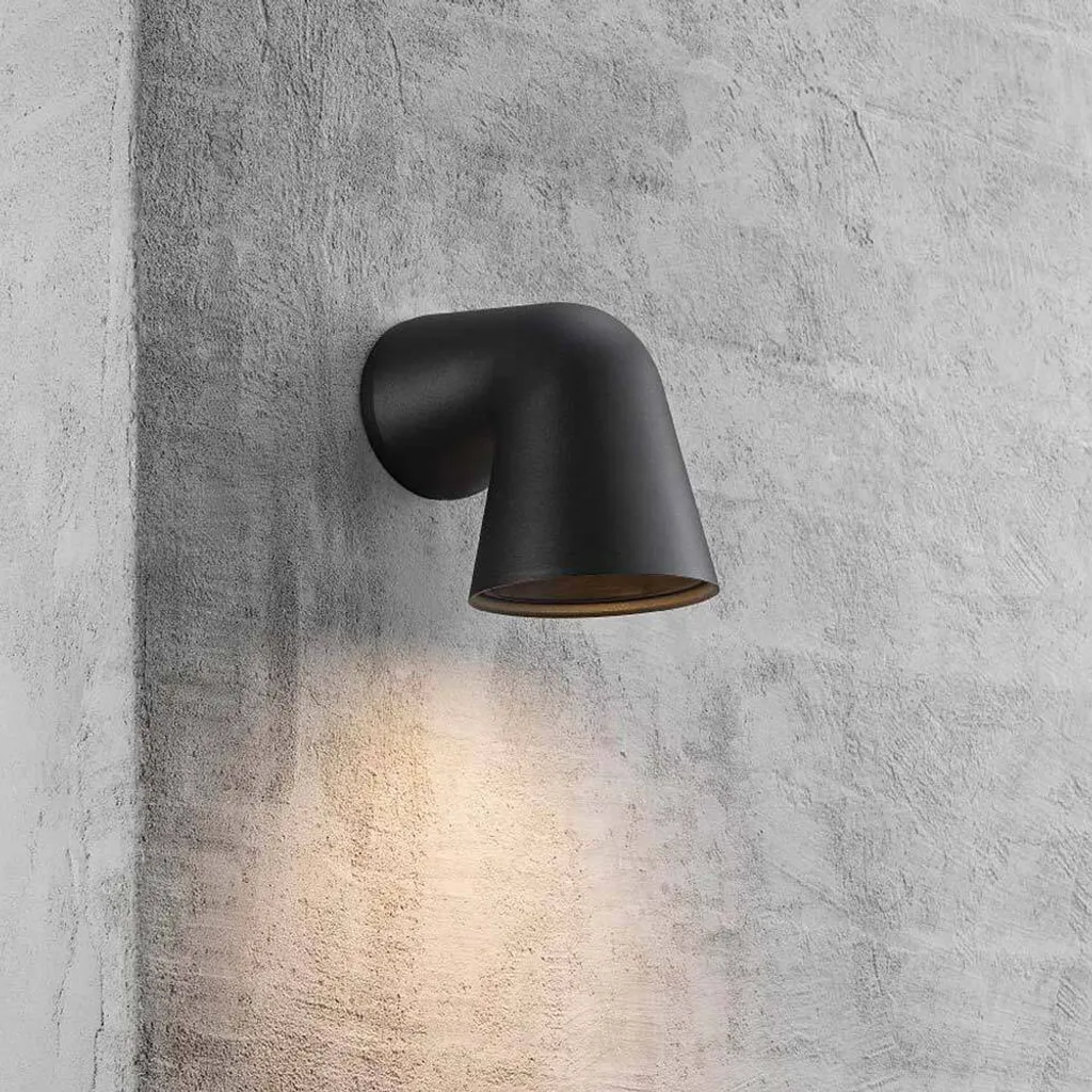 Lampada a parete singola anteriore GU10 nero