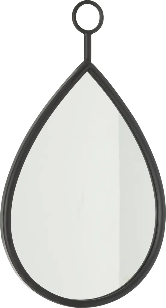 Miroir Drop J-Line Noir : Solution déco pour murs vides et pièces sombres