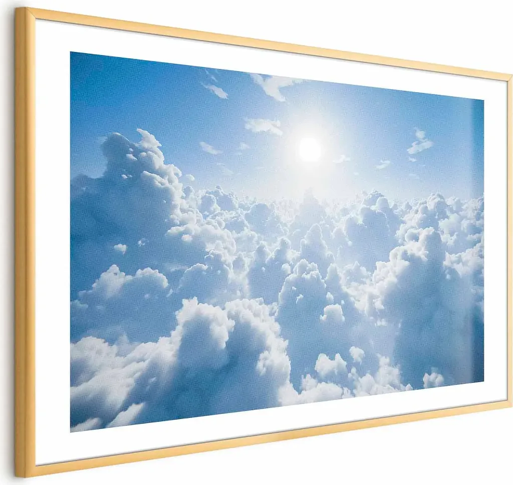 Heavenly Serenity 90x60 Poster con Cornice Oro - Quadro Relax per Parete