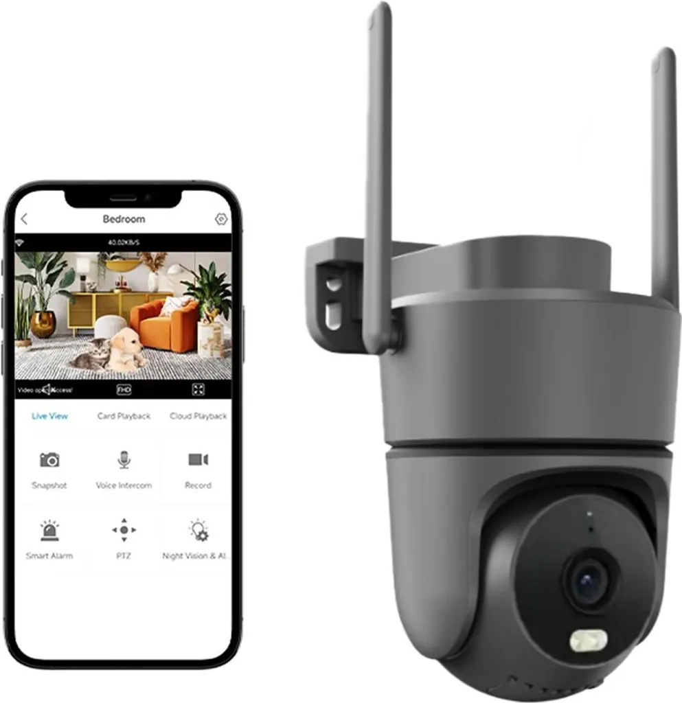Telecamera PTZ iCSee 4MP: Sicurezza Invisibile e Design Moderno