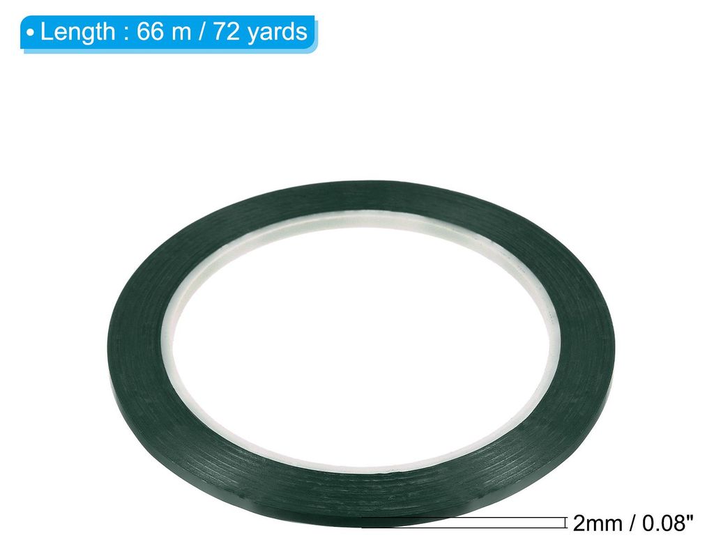 2mmx66m Feine Linien Klebeband Grš¹n, 3 Rollen PET Klebestreifen Selbstklebend Dš¹nnes Zierstreifen, Whiteboard Klebeband Wasserdicht Gitter Ma...