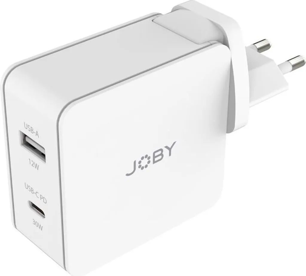 Prise secteur Joby double port USB : le bloc de charge universel blanc