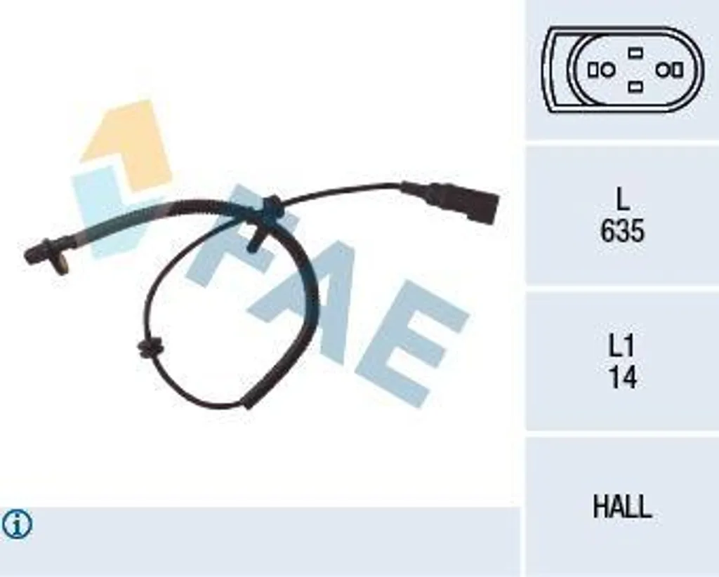 Capteur ABS de roue pour Focus - Pièce de rechange FAE 78035 OE 1067208