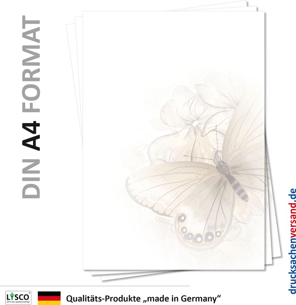 Motiv Briefpapier (Schmetterling-5102, DIN A4, 25 Blatt) Produktbild 