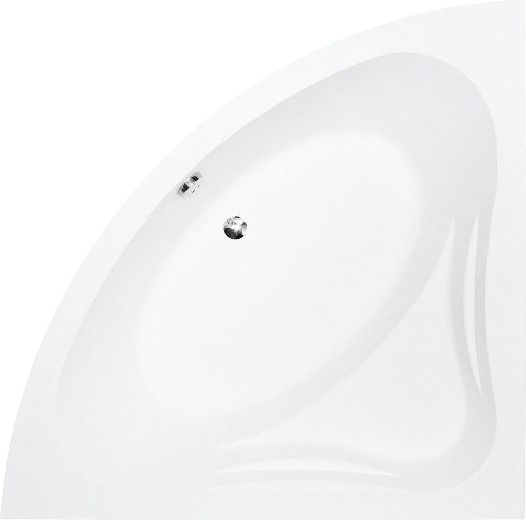 Eckbadewanne, Badewanne Mia 120x120 mit Ablaufgarnitur und Füßen GRATIS (ohne Schürze)