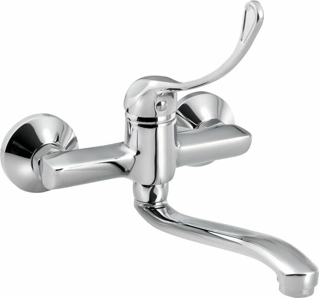 BARON Wandarmatur, Abstand 150mm, langer Hebel, Chrom