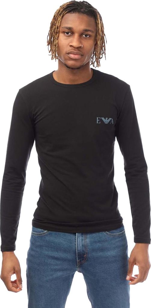 Emporio Armani - T-Shirt für Herren Langärmlig GT4220 (XL) (Schwarz)