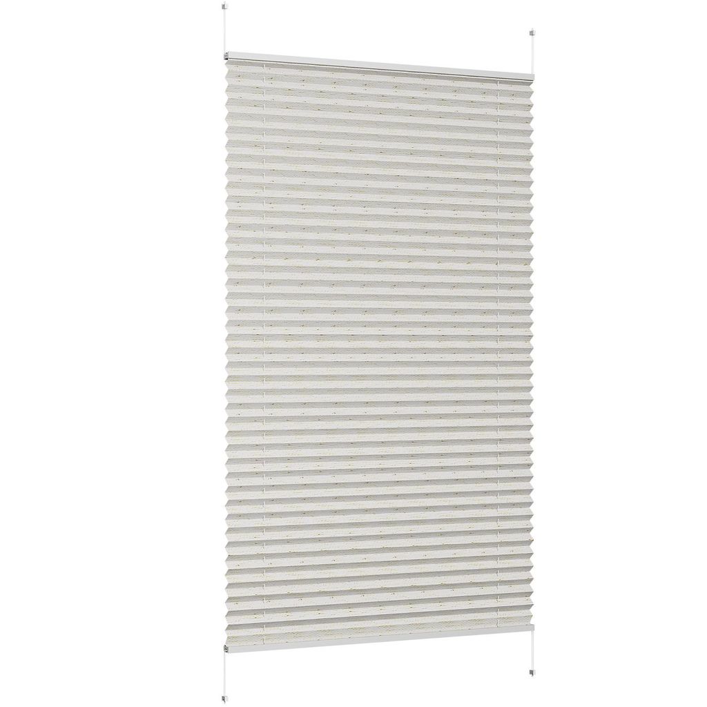 Plissee Klemmfix ohne Bohren 80x200cm Leinen Sichtschutz Produktbild 