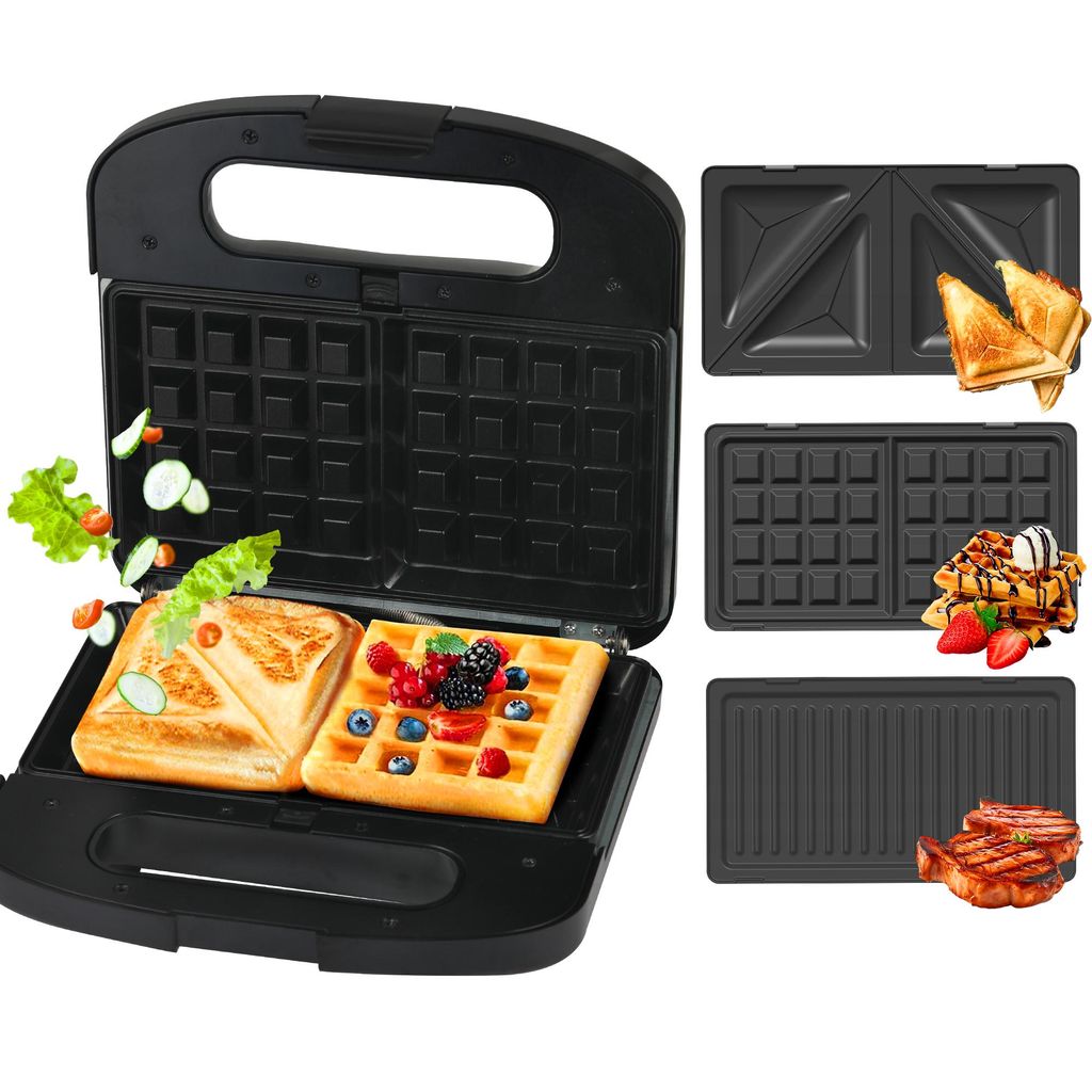 Extralink 3v1 Sendvičovač Vafľovač Kontaktný Gril 1000 W Obrázok produktu 