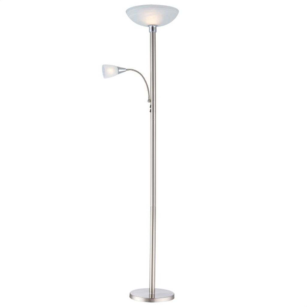 Globo Lighting Stehleuchte Metall verchromt, Nickel matt, Produktbild 
