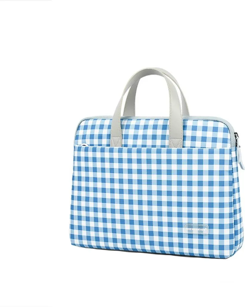 Sacoche PC 14 Pouces Imperméable en Nylon Oxford Bleu Très Légère
