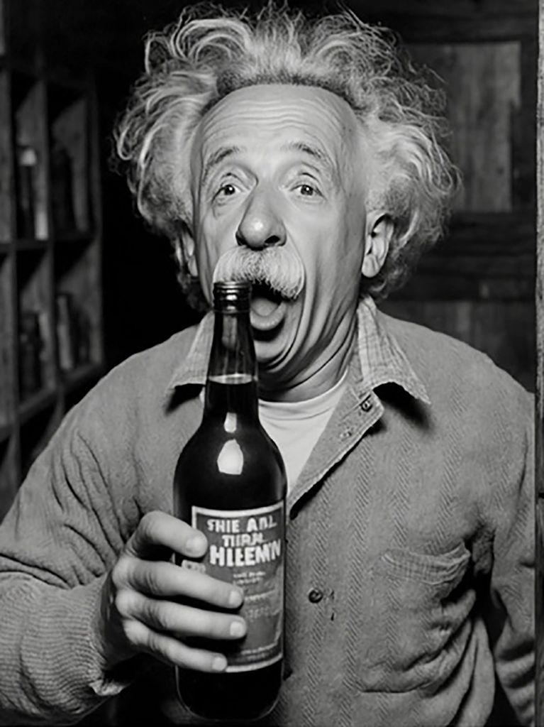 Einstein Kunstdruck Have A Beer 30 x 40 cm