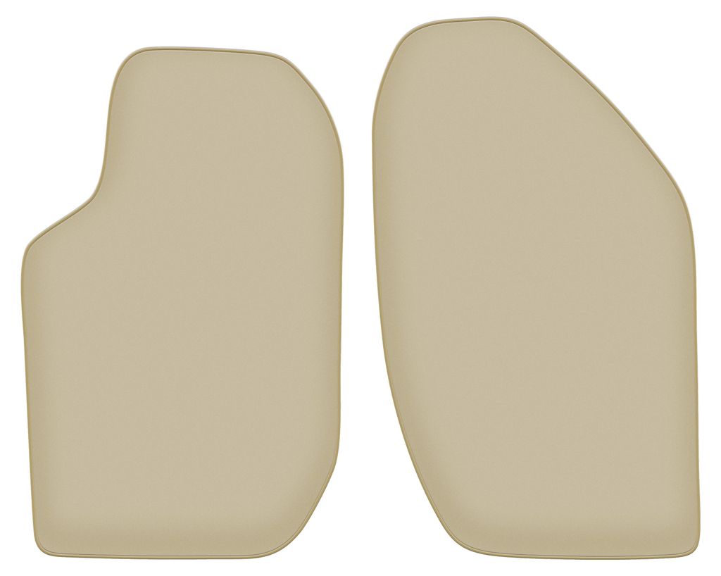 Velours-Fußmatten Vorne PREMIUM beige passend für Lancia Thema (1984-1994, Limousine) – mit Befestigungen – passgenau