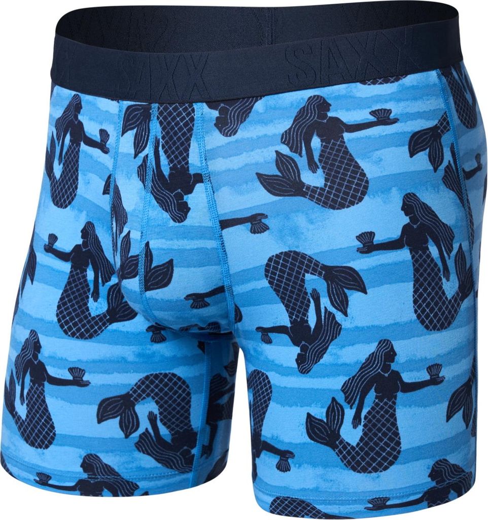 SAXX Herren Droptemp cooling Baumwolle Boxer Brief Fly LA SIRENA-BLUE : L Größe: L