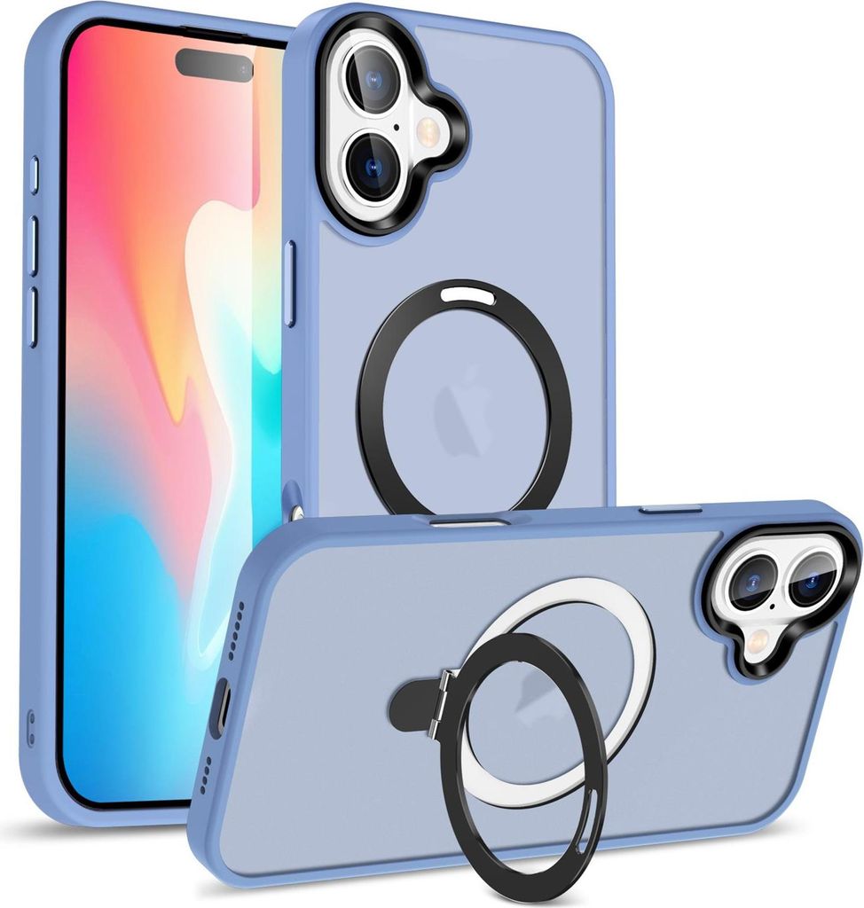 Hybrid Luxury Case für iPhone 16 Hülle Magnetring für MagSafe Schutzhülle