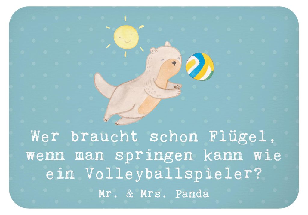 Mr. & Mrs. Panda magnet Volleyball Sprung - Meeresbrise - Geschenk, Sport, Notizhalter, Gemeinschaft, zettelhalter, Kommunikation, Schnelligkeit, S...