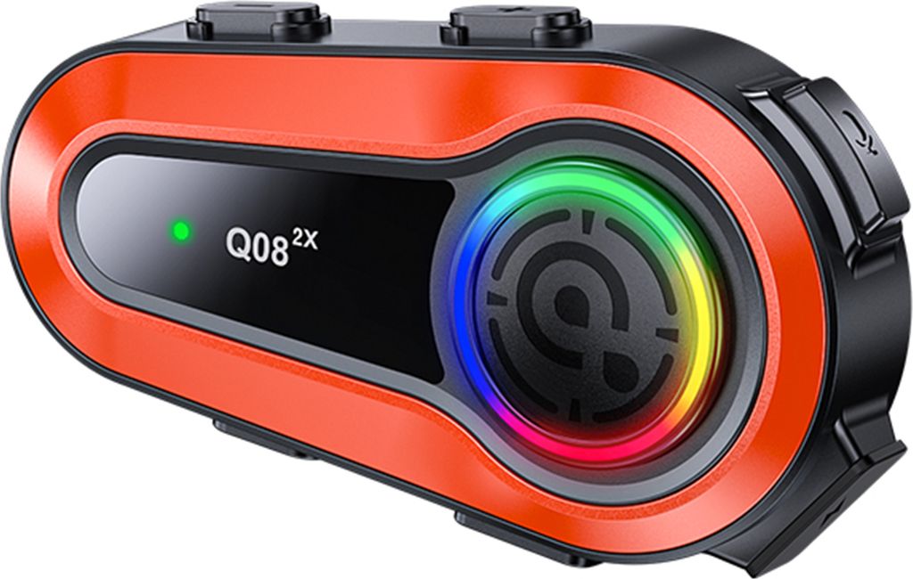 Q082X BT5.0 Drahtloses Motorrad-Intercom-Headset mit Geraeuschunterdrueckung fuer 2 Fahrer, die gleichzeitig innerhalb von 1000 m sprechen