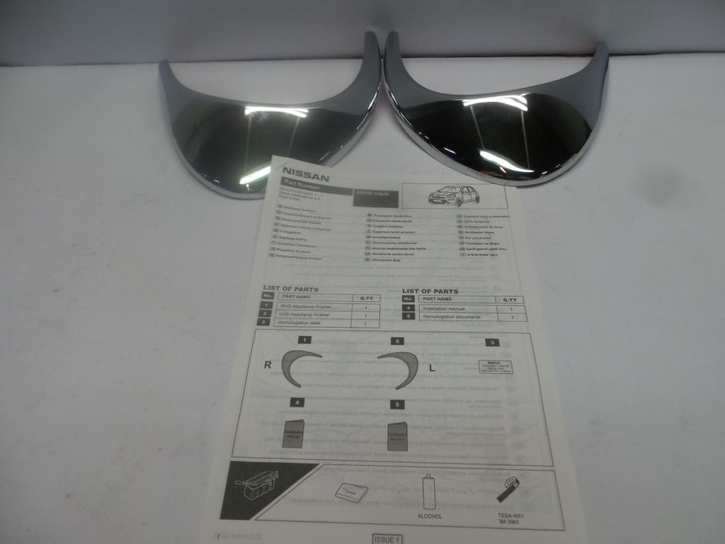 Original NISSAN Micra K13K Scheinwerfer Zierleisten LH+RH verchromt KE6101HA26