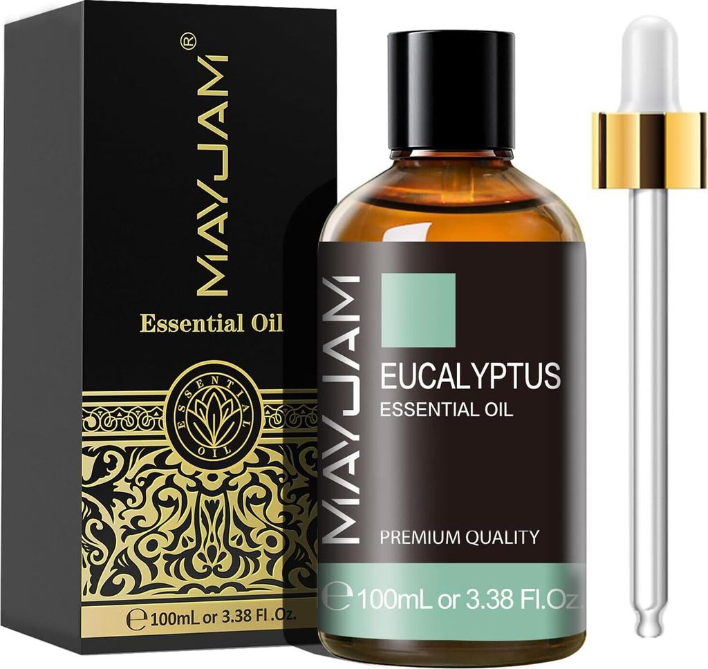 MAYJAM Eukalyptus Ätherisches Öl 100ML, Eukalyptusöl für Diffusor, Luftbefeuchter, DIY, Home Wardrobes
