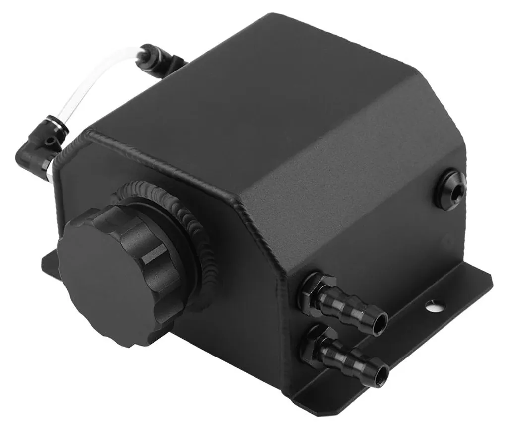 Récupérateur d'huile de 1L en alu noir avec bouchon de vidange