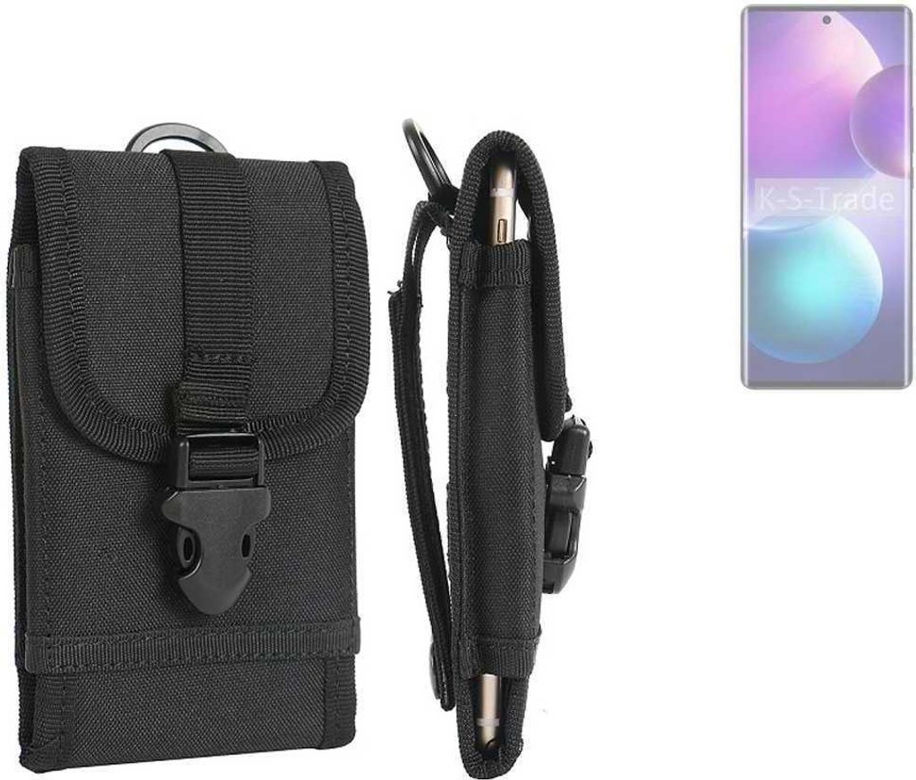 K-S-Trade Holster Handy Hülle kompatibel mit Infinix Zero Ultra Holster Handytasche Gürtel Tasche Schutz Hülle Robust Outdoor schwarz