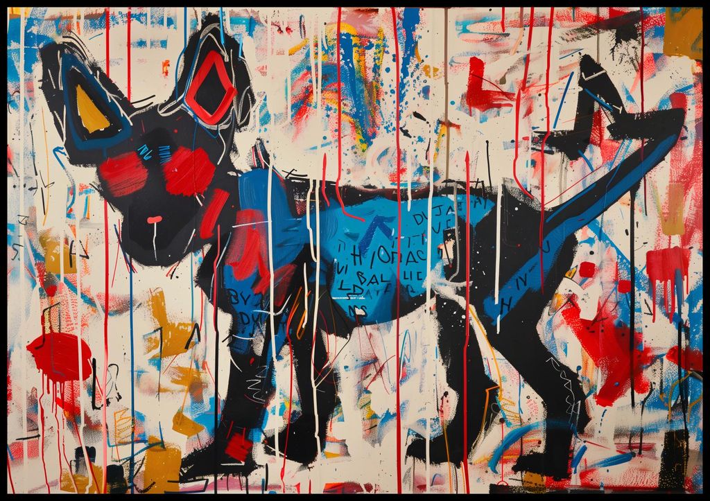 Plakat 100x70cm Stadt Hund