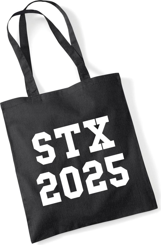 Huuraa Jutebeutel STX 2025 Abschluss Dänemark 10 Liter Black Baumwolle Tasche Geschenkidee