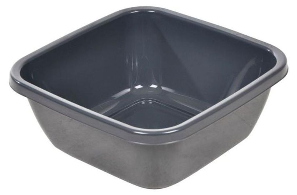 Bassine carré en plastique - Gris anthracite - 15L Image du produit 