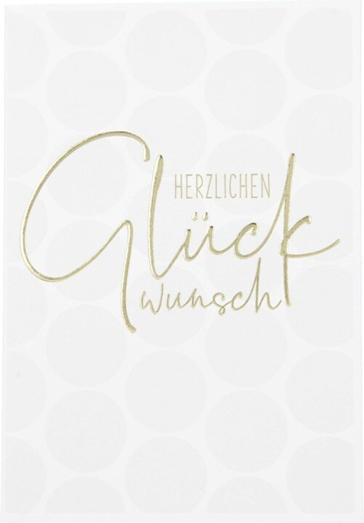 Besonders schoen Klappkarte - HERZLICHEN Glueckwunsch