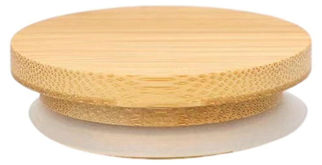 Runder Bambusdeckel für Gläser, Becher und Dosen – luftdichter Holzdeckel für Vorratsdosen, Teedosen und Aromaflaschen – lebensmittelecht, a...