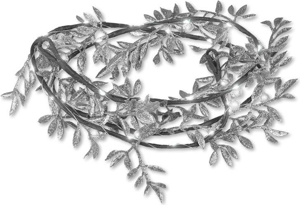 Weihnachtsbeleuchtung Beleuchtung Lichterkette Moon In The Room silberne Blätter Lampen Kaltweiß