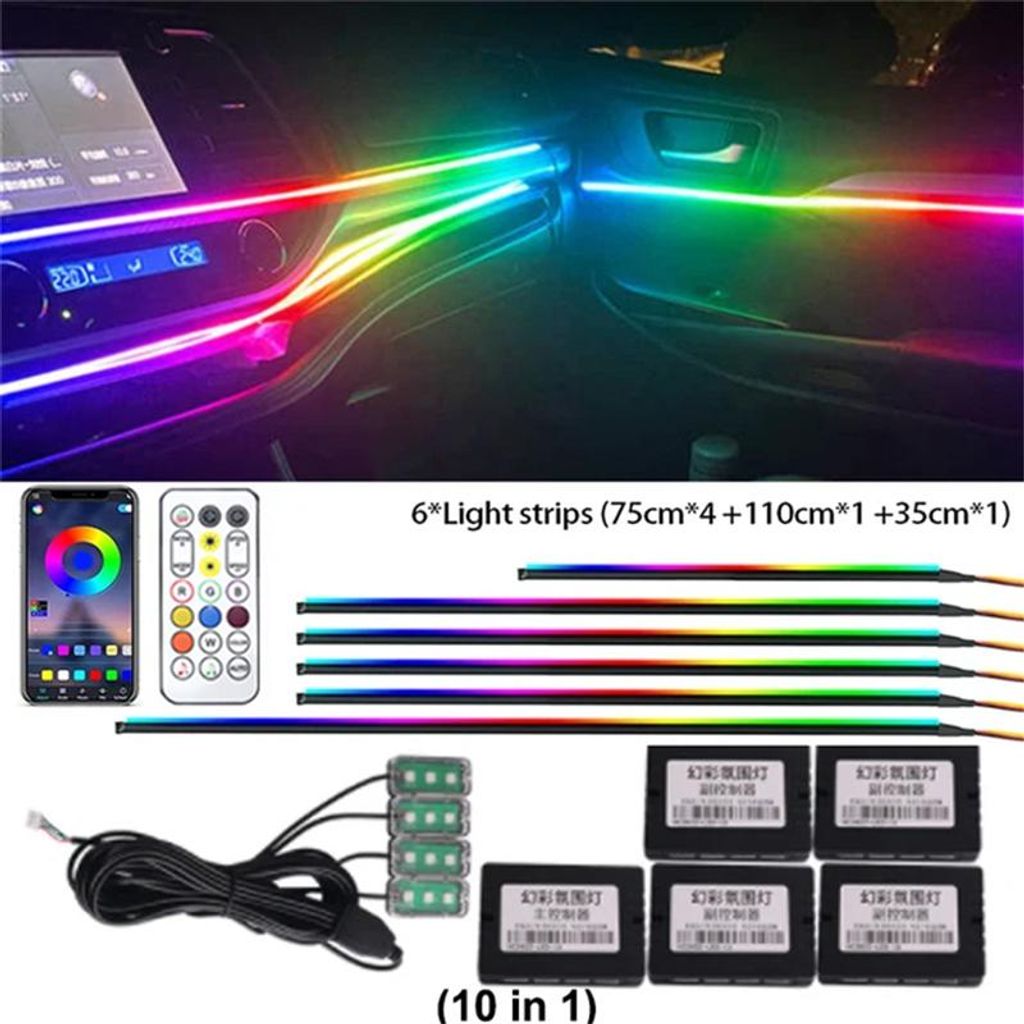 LED osvetlenie interiéru vozidla s funkciou zmeny farieb Obrázok produktu 