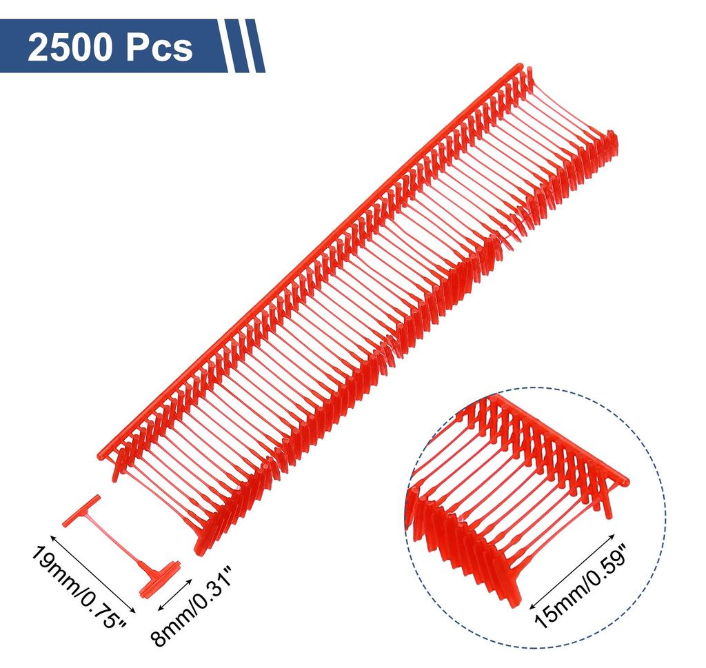 2500 Stš¹ck Heftf?den fš¹r Etikettierpistole Standard, 15mm Tag Pins aus Kunststoff fš¹r Karton Etiketten mit Loch, Etikettierung von Kleidun...