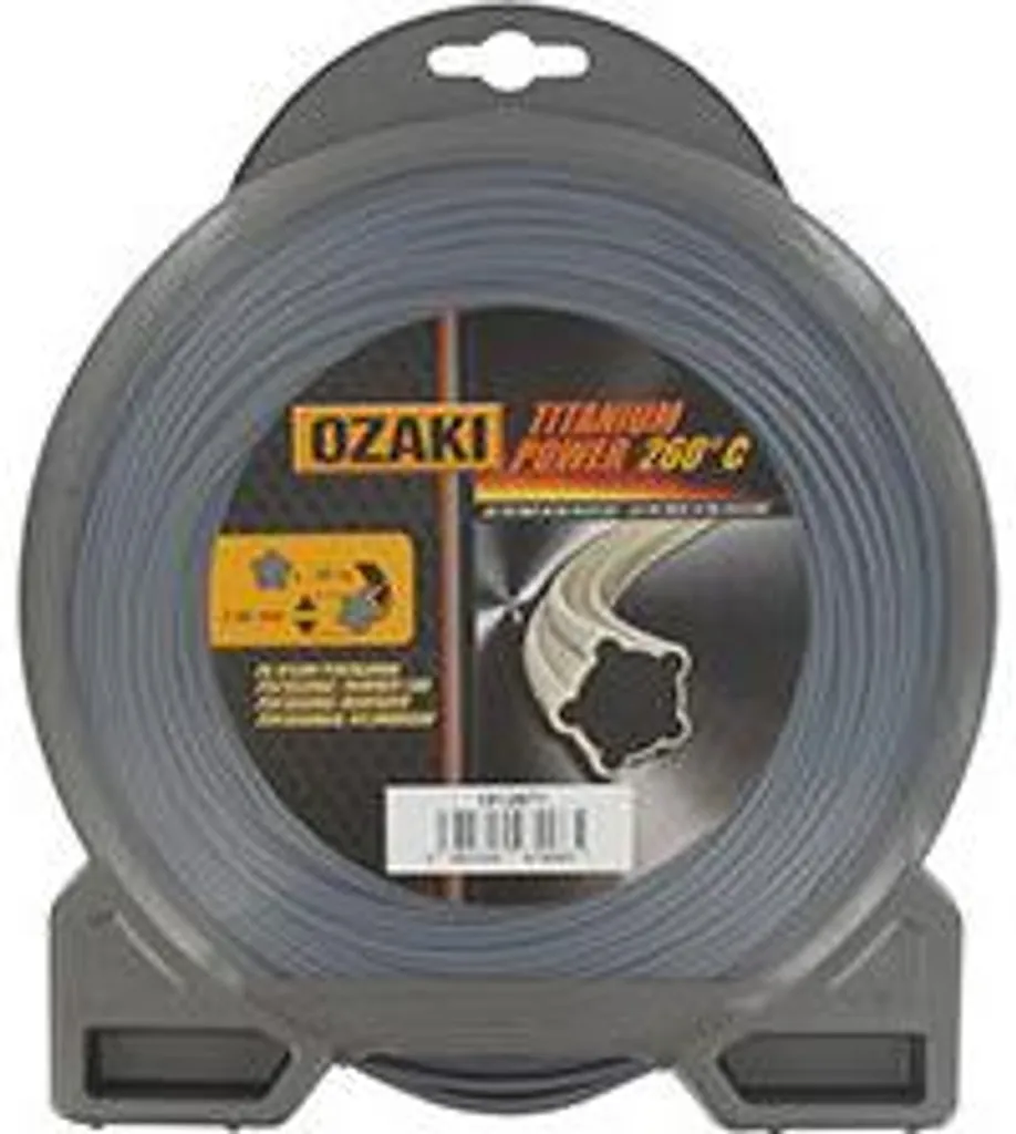 Fil Ozaki Titanium Power 2,4 mm x 97 m - Fil Débroussailleuse Pentagonal