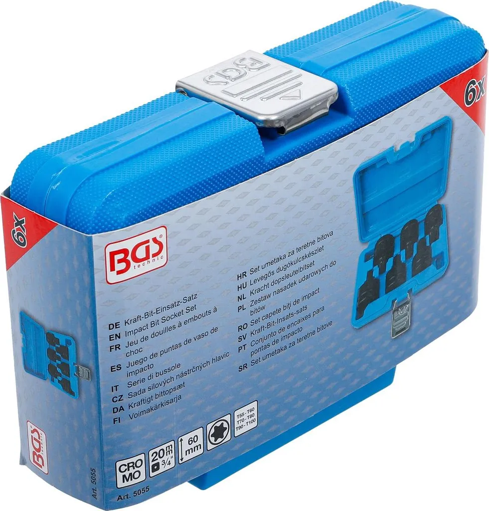 Coffret de Douilles Tournevis Torx Résistant pour Clé à Choc 3/4 BGS - 11