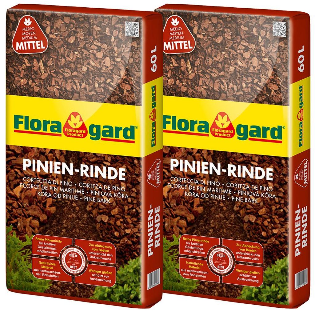 Floragard Mulch Pinienrinde 15-25 mm 2x60 L - mittel - Produktbild 