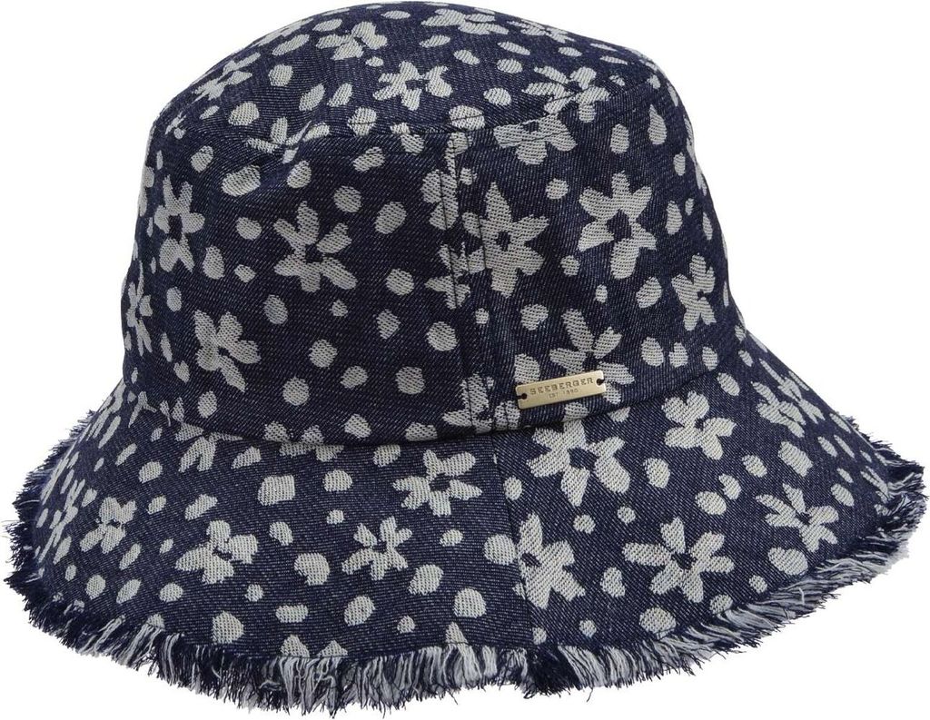 Seeberger Jeansstoff Fischerhut, blau, Gr. Einheitsgröße