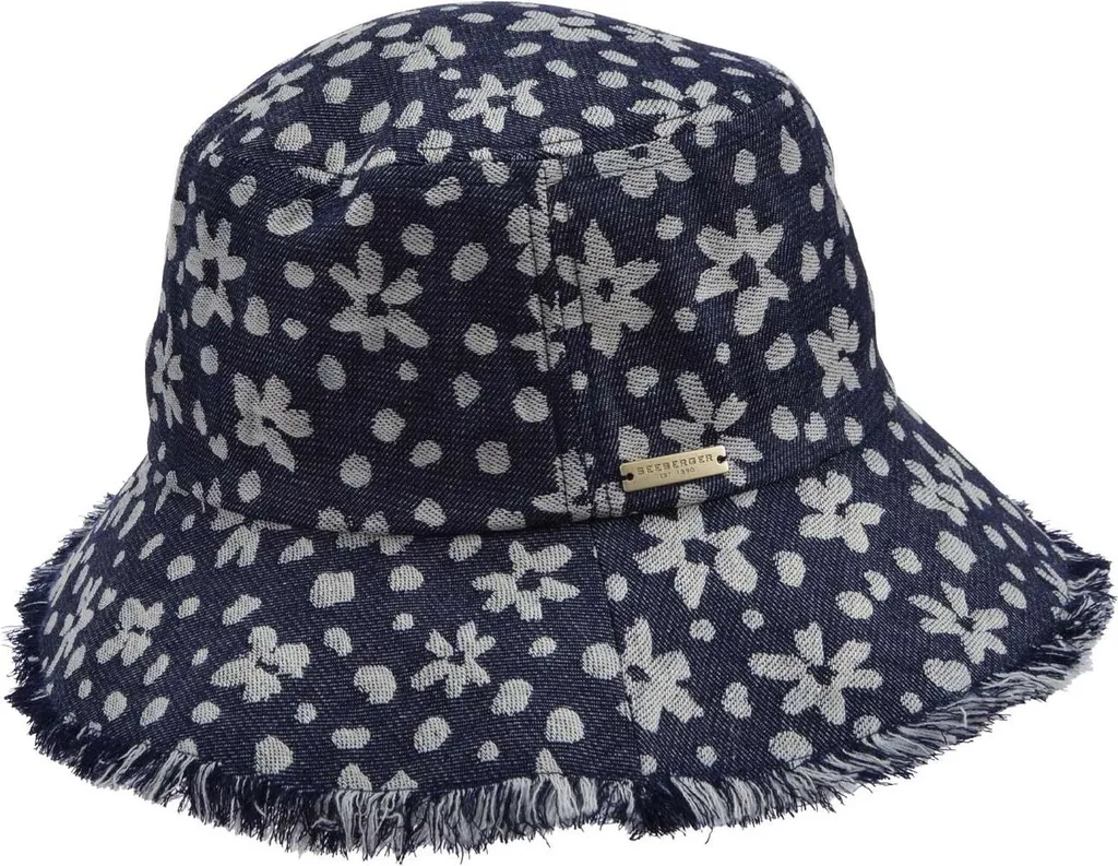 Chapeau de pêcheur en jean Seeberger - Bob en denim bleu pour adulte