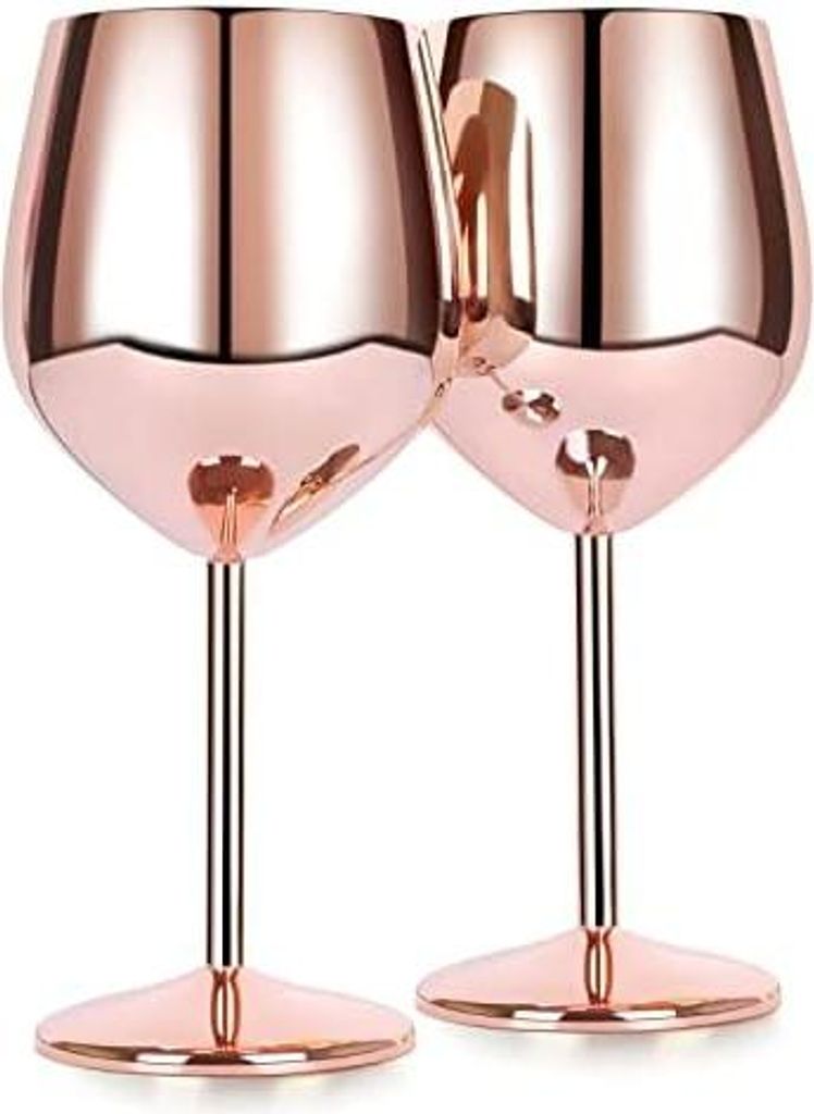 edelstahl Weingläser Rotweingläser camping Weinkelch Edelstahl Rotweinglas Kelch Becher riesen weinglas espresso martini Trinkbecher 500ml 2er se...