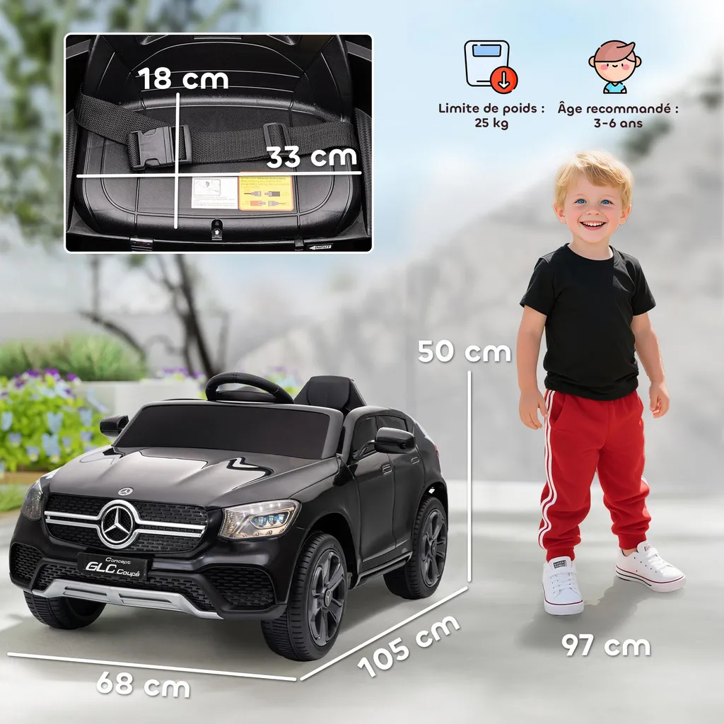 Mercedes GLC Enfant : Roulez en Sécurité avec Télécommande et Soft Start - 5