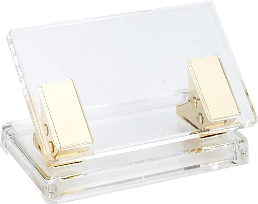 Perforateur anti-désordre 30 feuilles en métal doré et acrylique luxe