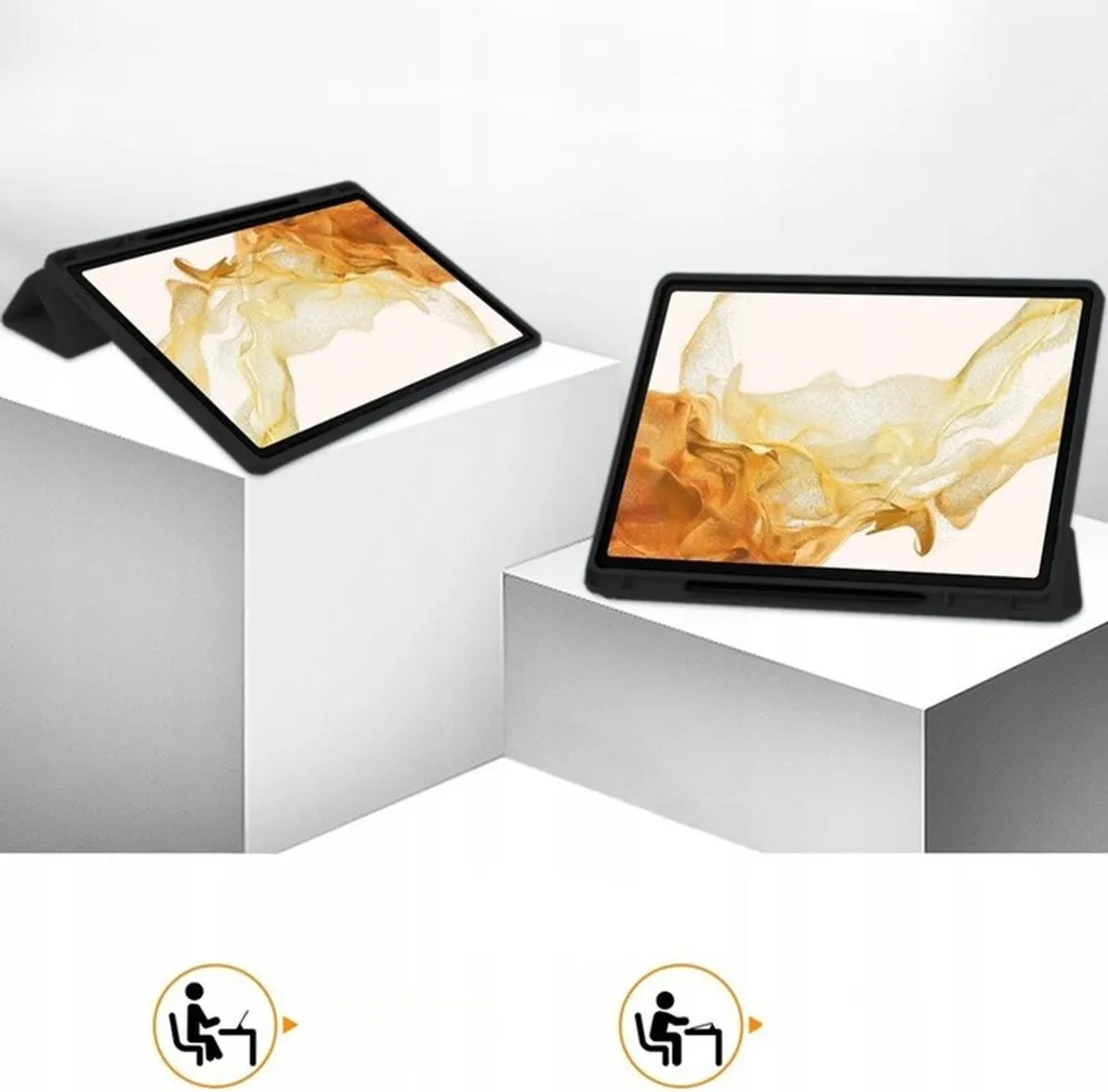 Étui Samsung Galaxy Tab S10 Plus Noir avec Support Smart Pencil Coque