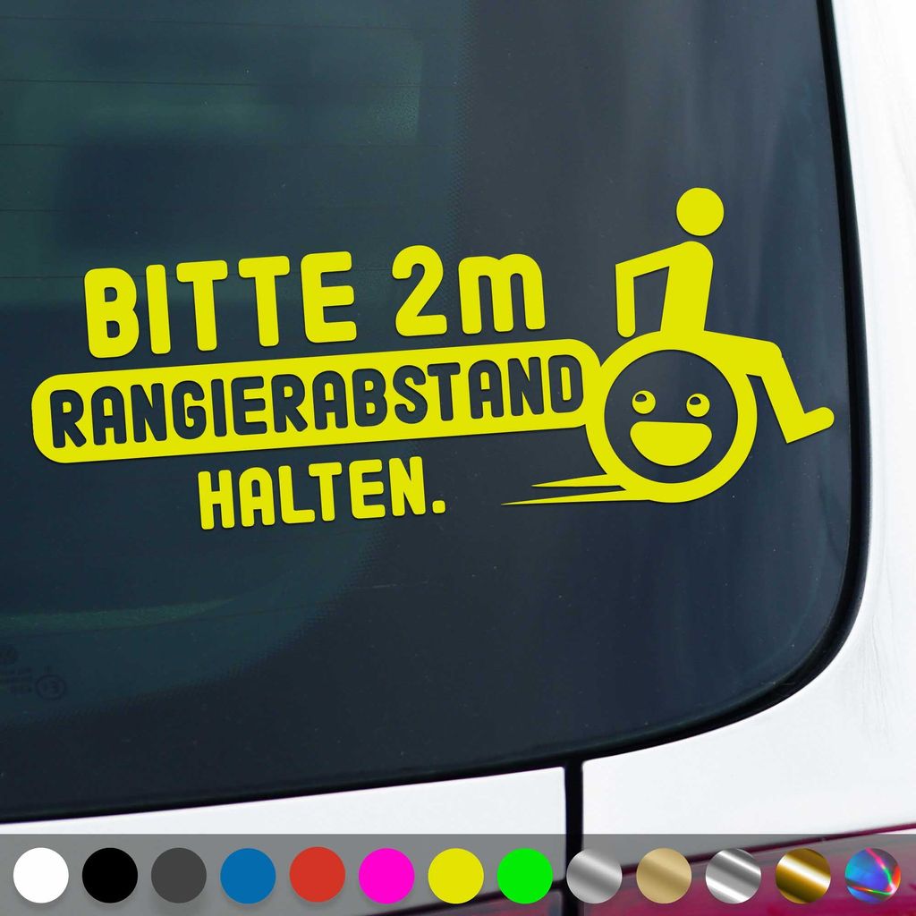 PantherPixel 2m Rangierabstand Aufkleber Halten Produktbild 